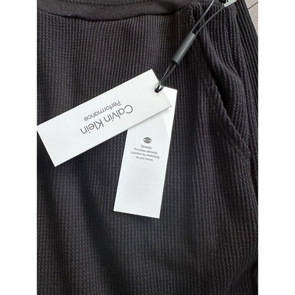 Calvin Klein Womens Sweatpants High Rise Drawstring Lounge Pant Casual Black XXL - Picture 3 of 4